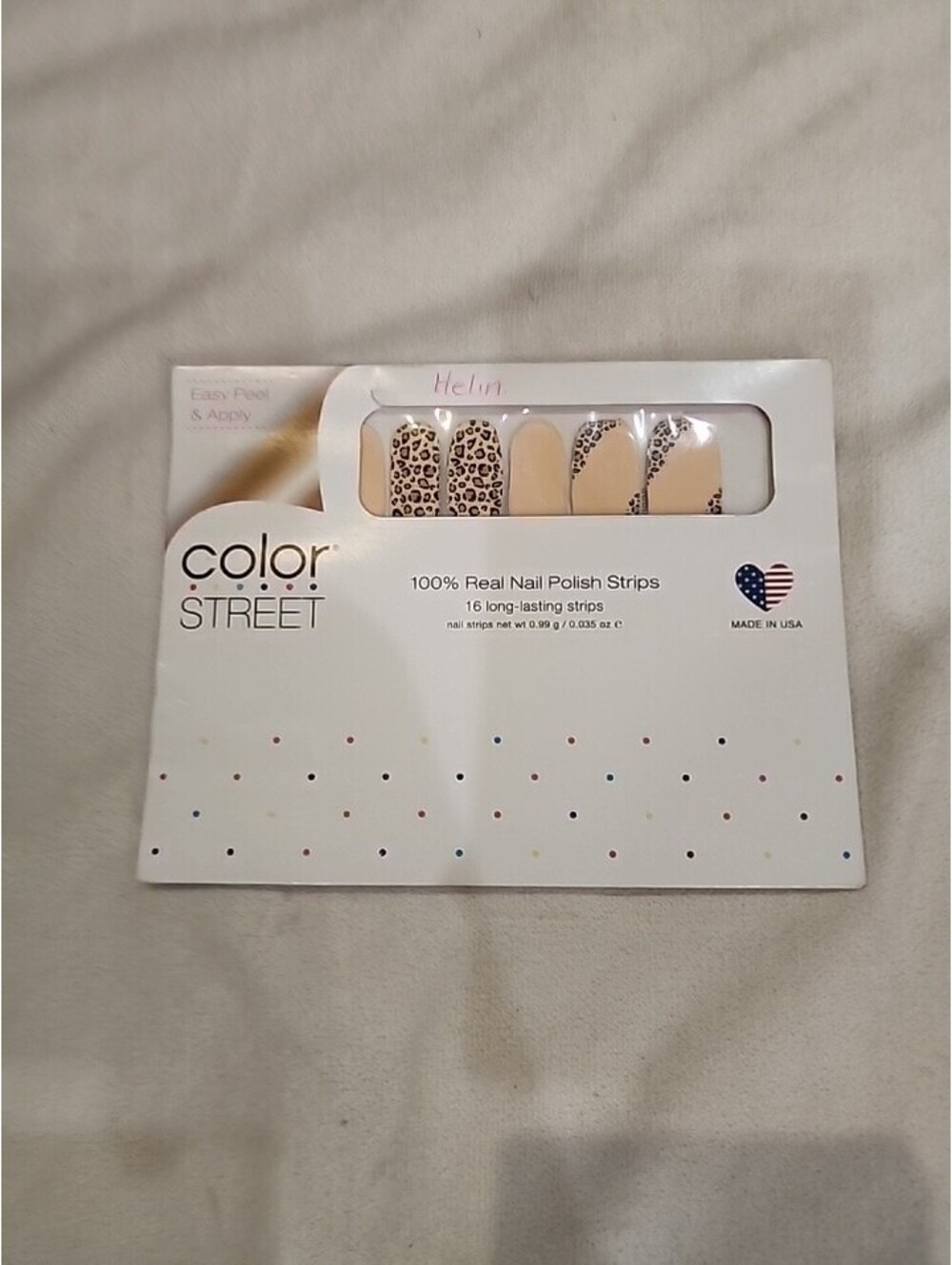 New~ Color Street Manicure Nail Polish Strips - Trend Spotted * Nude Cheetah
